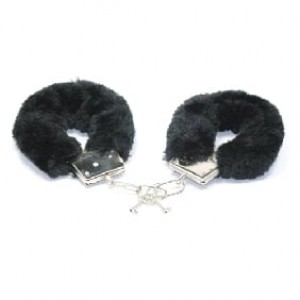 Fur Hand Cuffs Light Weight Black